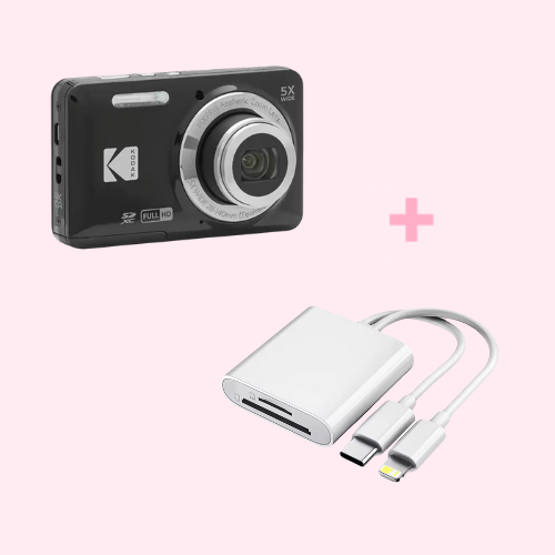 kodak digital camera + adapter + 64GB
