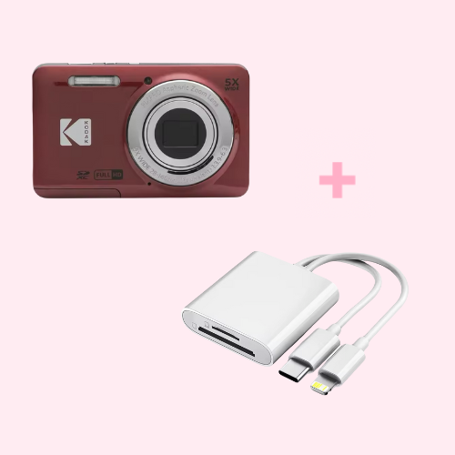 kodak digital camera + adapter + 64GB