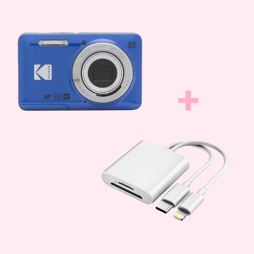 kodak digital camera + adapter + 64GB